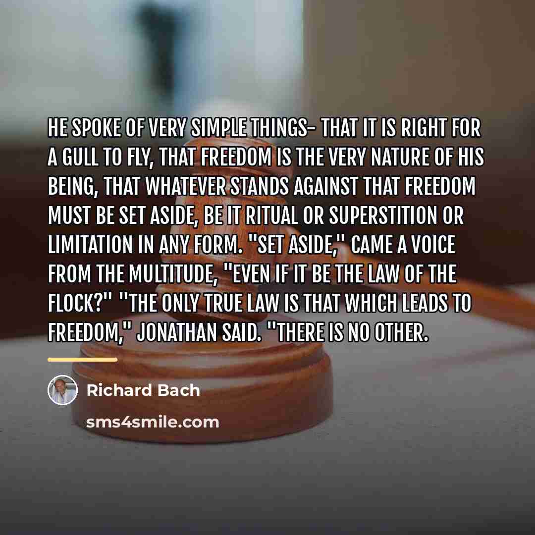 “He spoke of very simple things- that it is right…” quote by Richard Bach