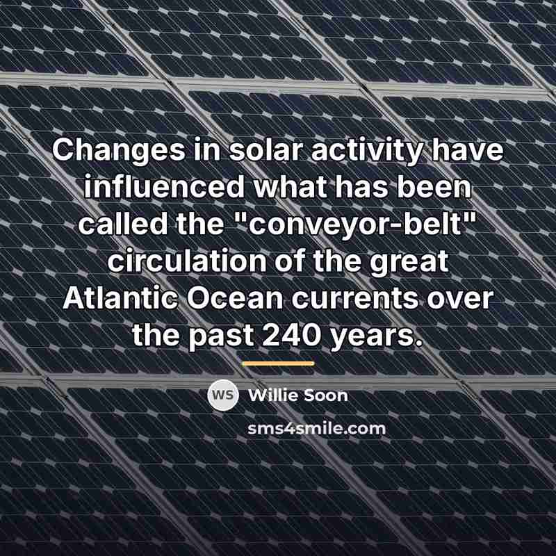 “Changes in solar activity have influenced what has been called…” quote by Willie Soon