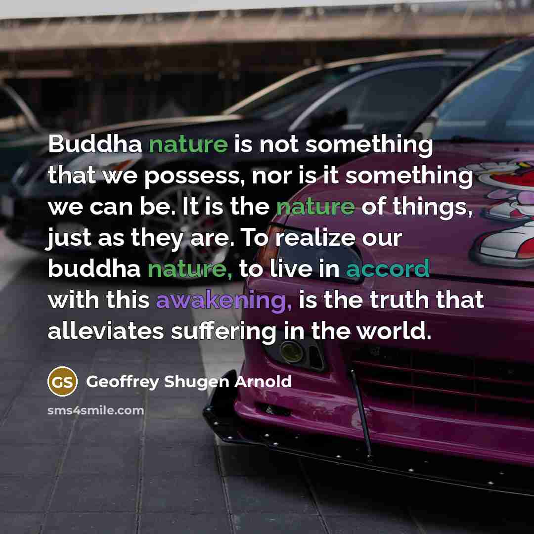 “Buddha nature is not something that we possess, nor is…” quote by Geoffrey Shugen Arnold
