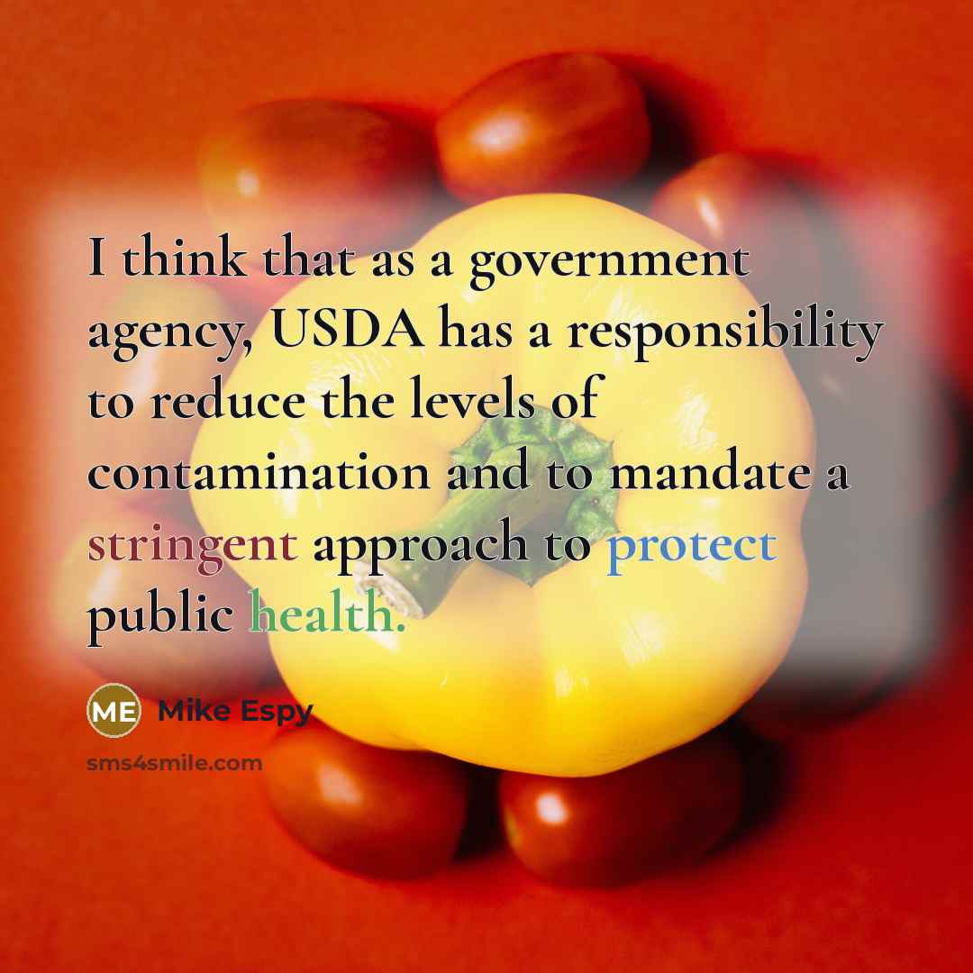 “I think that as a government agency, USDA has a…” quote by Mike Espy