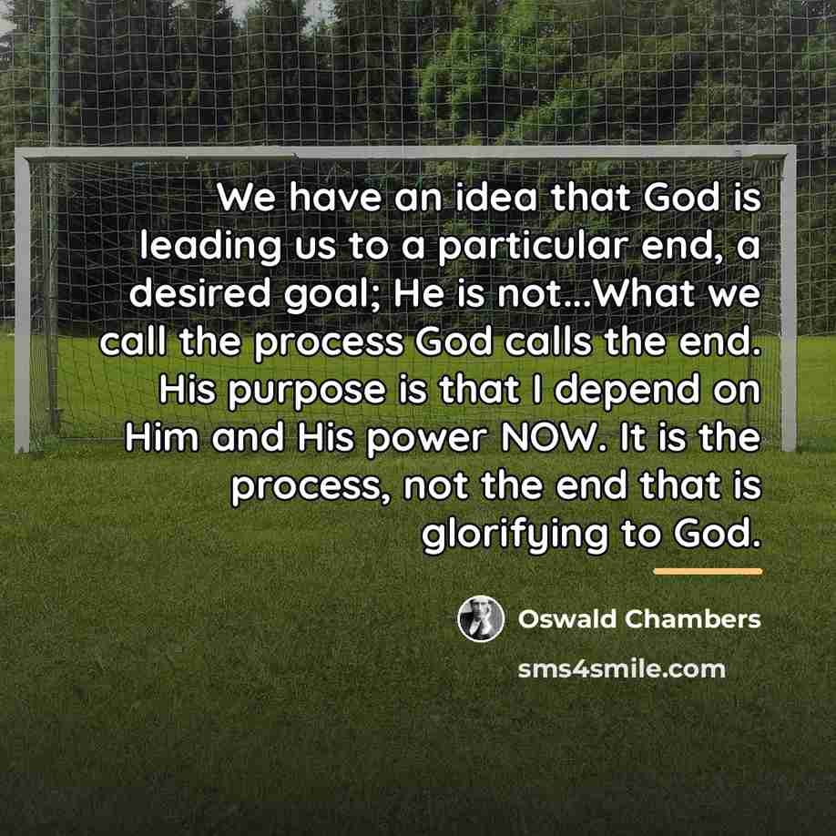 “We have an idea that God is leading us to…” quote by Oswald Chambers