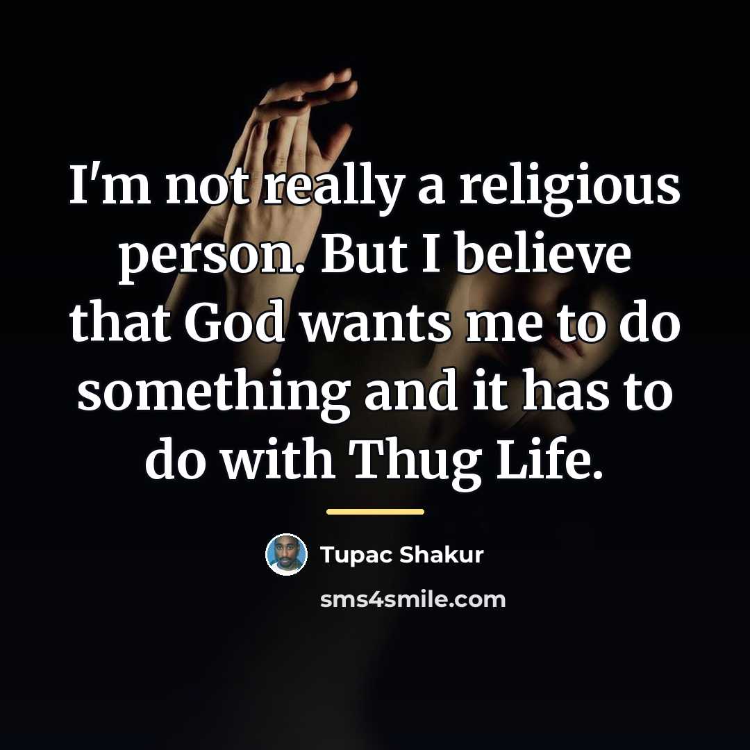 “I'm not really a religious person. But I believe that…” quote by Tupac Shakur