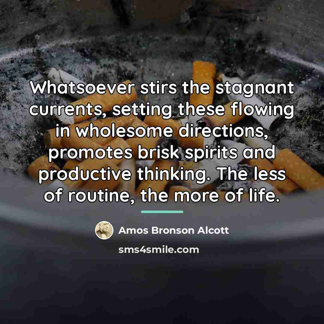 “Whatsoever stirs the stagnant currents, setting these flowing in wholesome…” quote by Amos Bronson Alcott