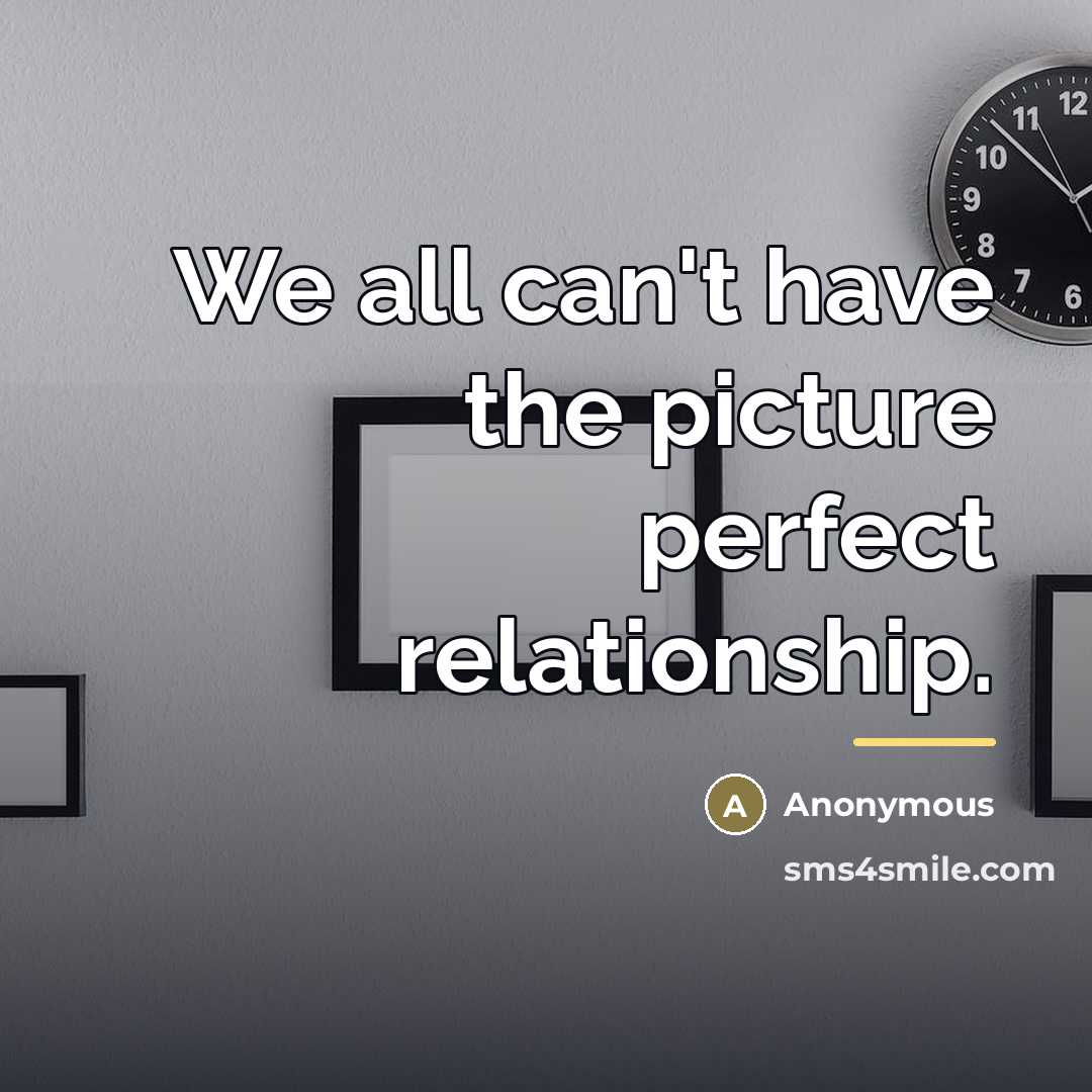 “We all can't have the picture perfect relationship.…” quote by Anonymous