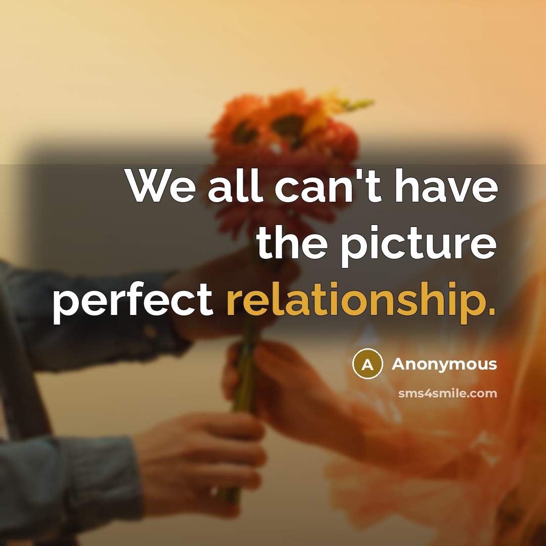 “We all can't have the picture perfect relationship.” quote by Anonymous
