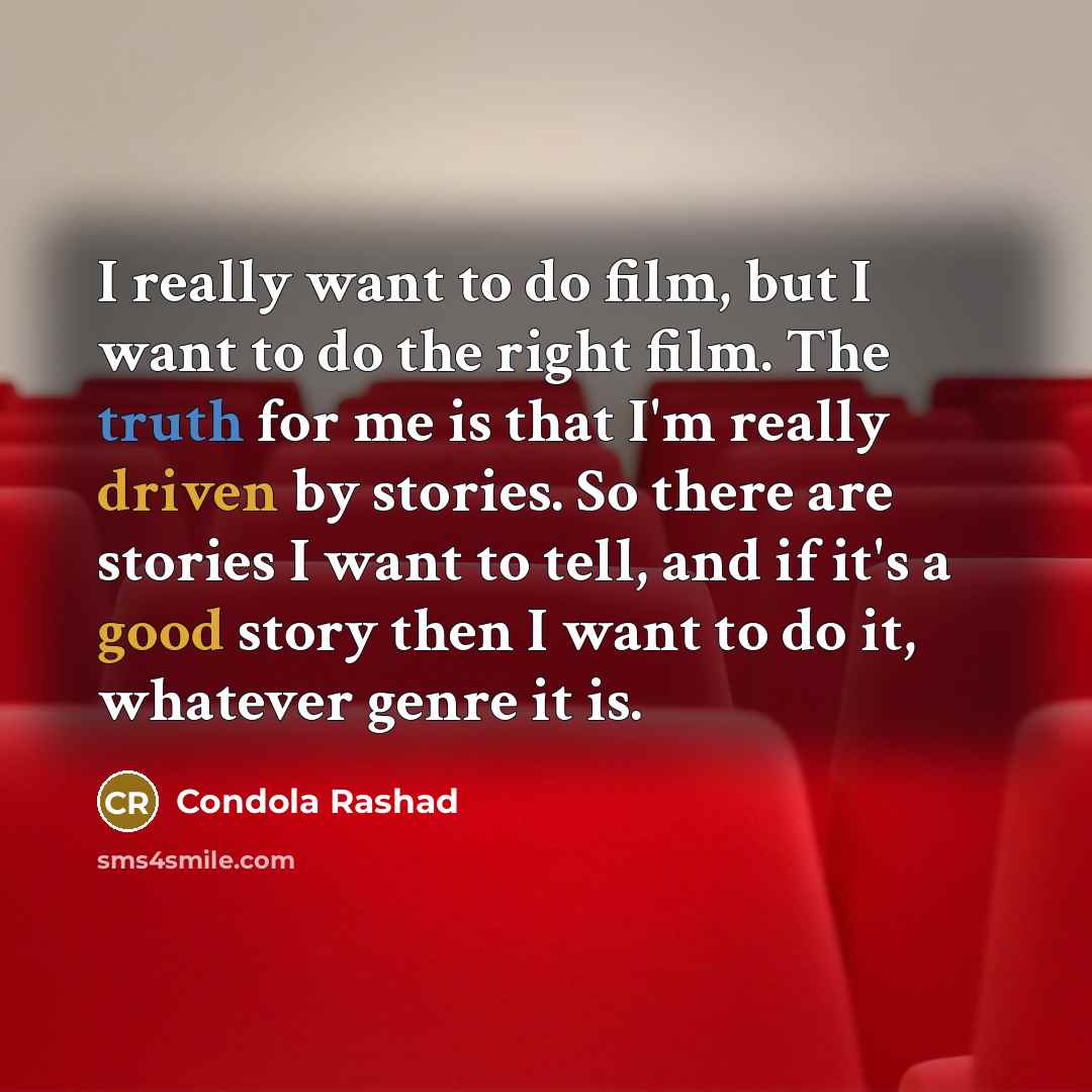 “I really want to do film, but I want to…” quote by Condola Rashad