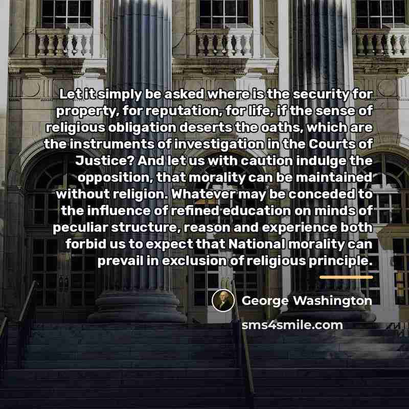 “Let it simply be asked where is the security for…” quote by George Washington
