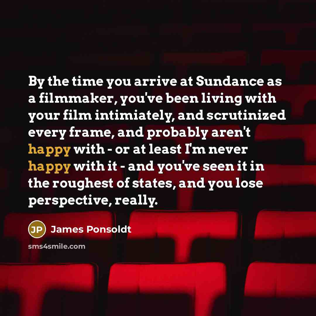“By the time you arrive at Sundance as a filmmaker,…” quote by James Ponsoldt