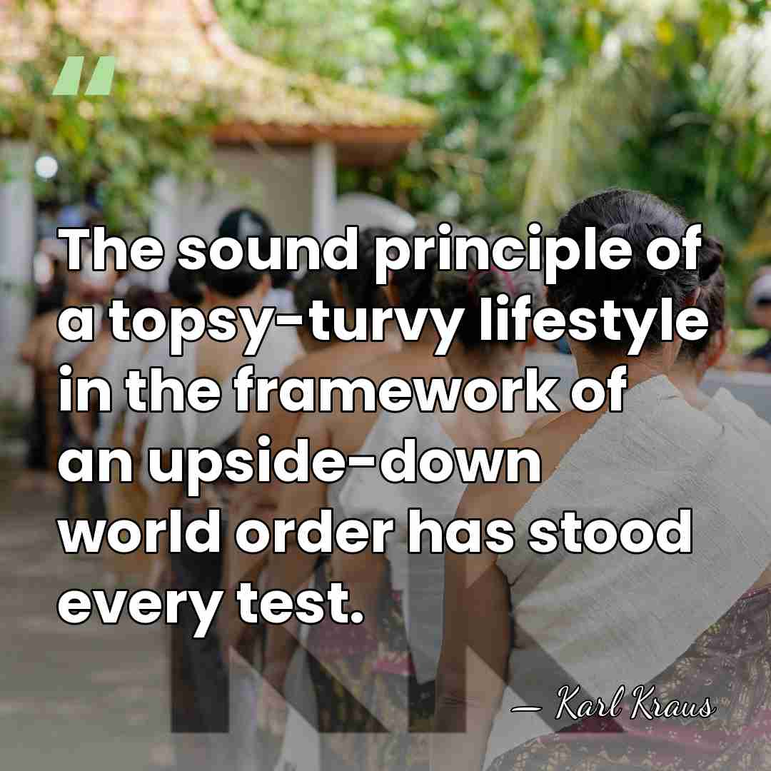 The sound principle of a topsy-turvy lifestyle in the framework of an&hellip; - Karl Kraus