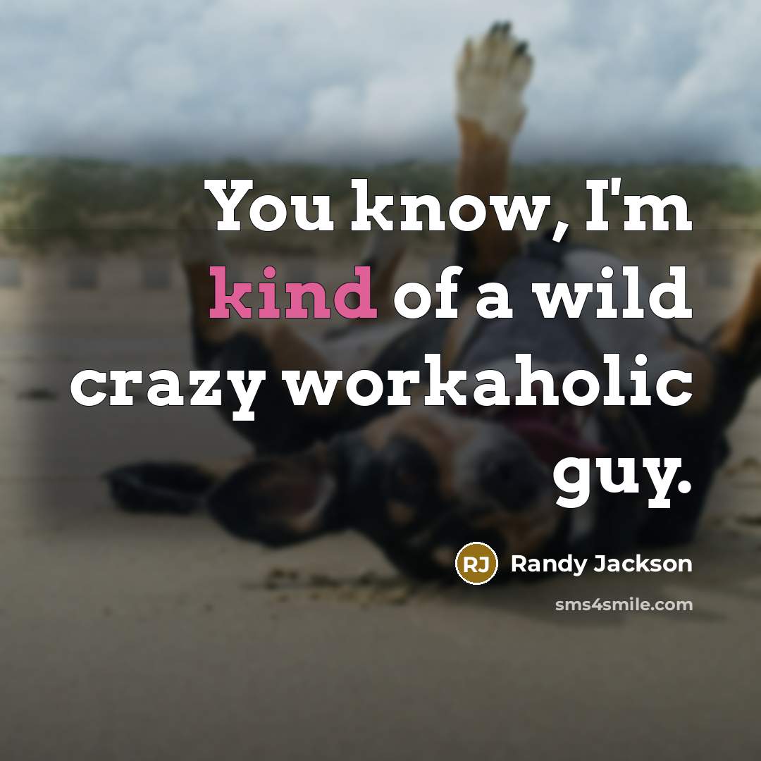 “You know, I'm kind of a wild crazy workaholic guy.…” quote by Randy Jackson