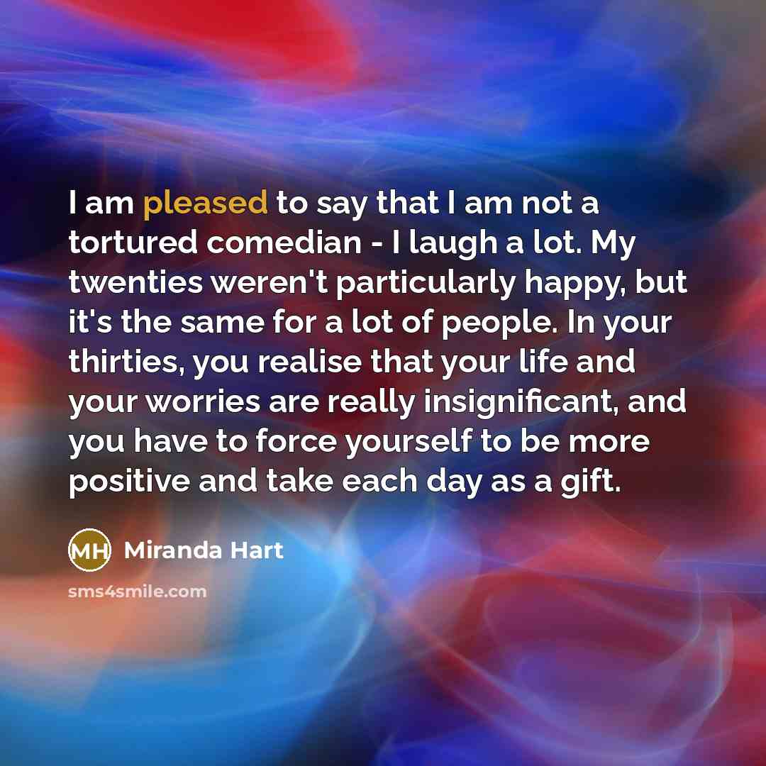 “I am pleased to say that I am not a…” quote by Miranda Hart