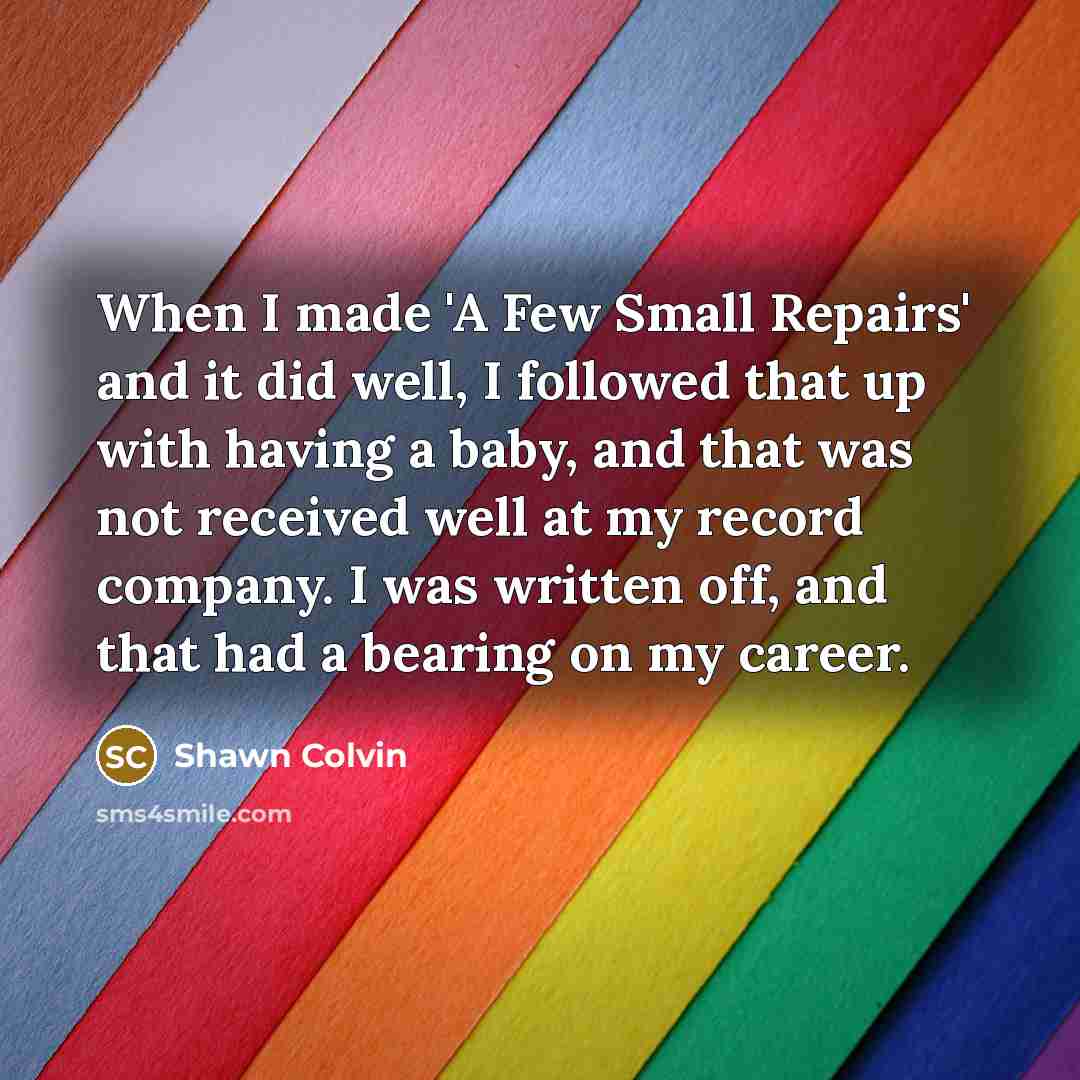 “When I made 'A Few Small Repairs' and it did…” quote by Shawn Colvin