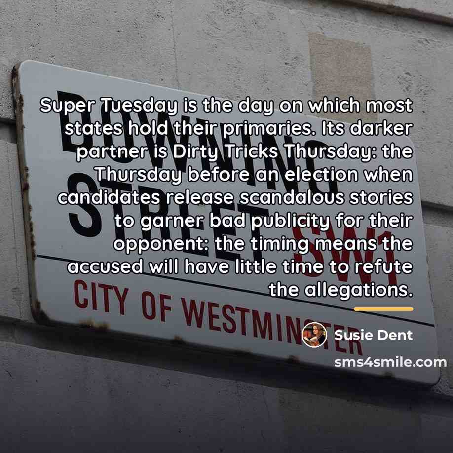 “Super Tuesday is the day on which most states hold…” quote by Susie Dent