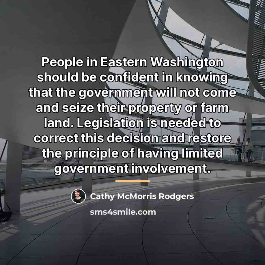 “People in Eastern Washington should be confident in knowing that…” quote by Cathy McMorris Rodgers