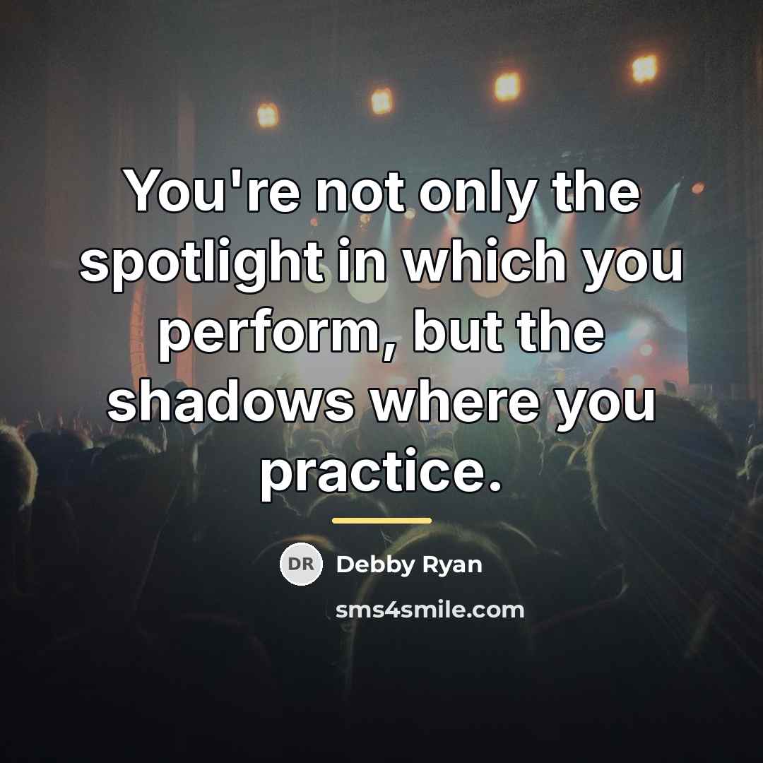 “You're not only the spotlight in which you perform, but…” quote by Debby Ryan