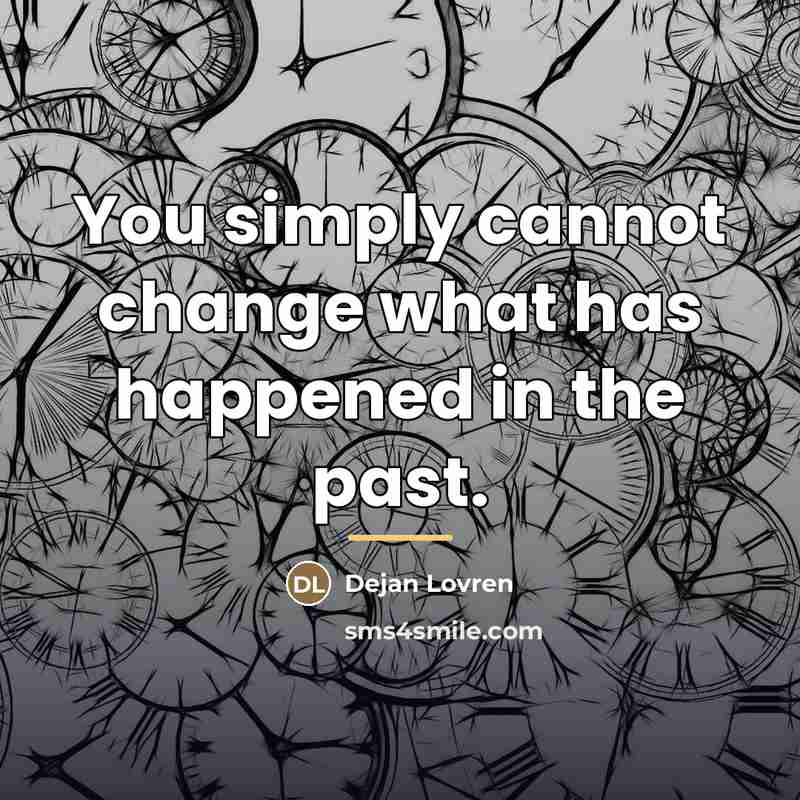“You simply cannot change what has happened in the past.…” quote by Dejan Lovren