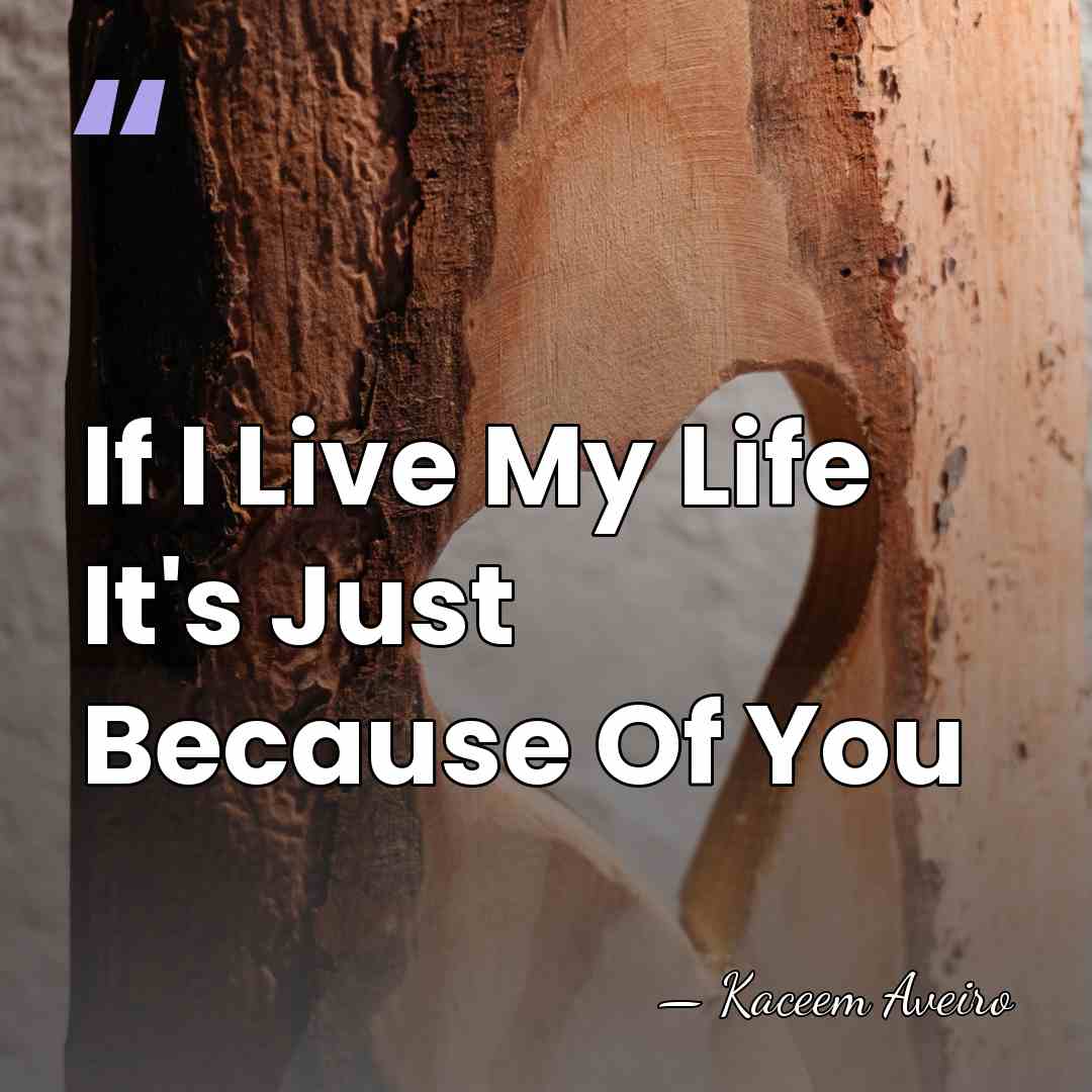 If I Live My Life It's Just Because Of You - Kaceem Aveiro