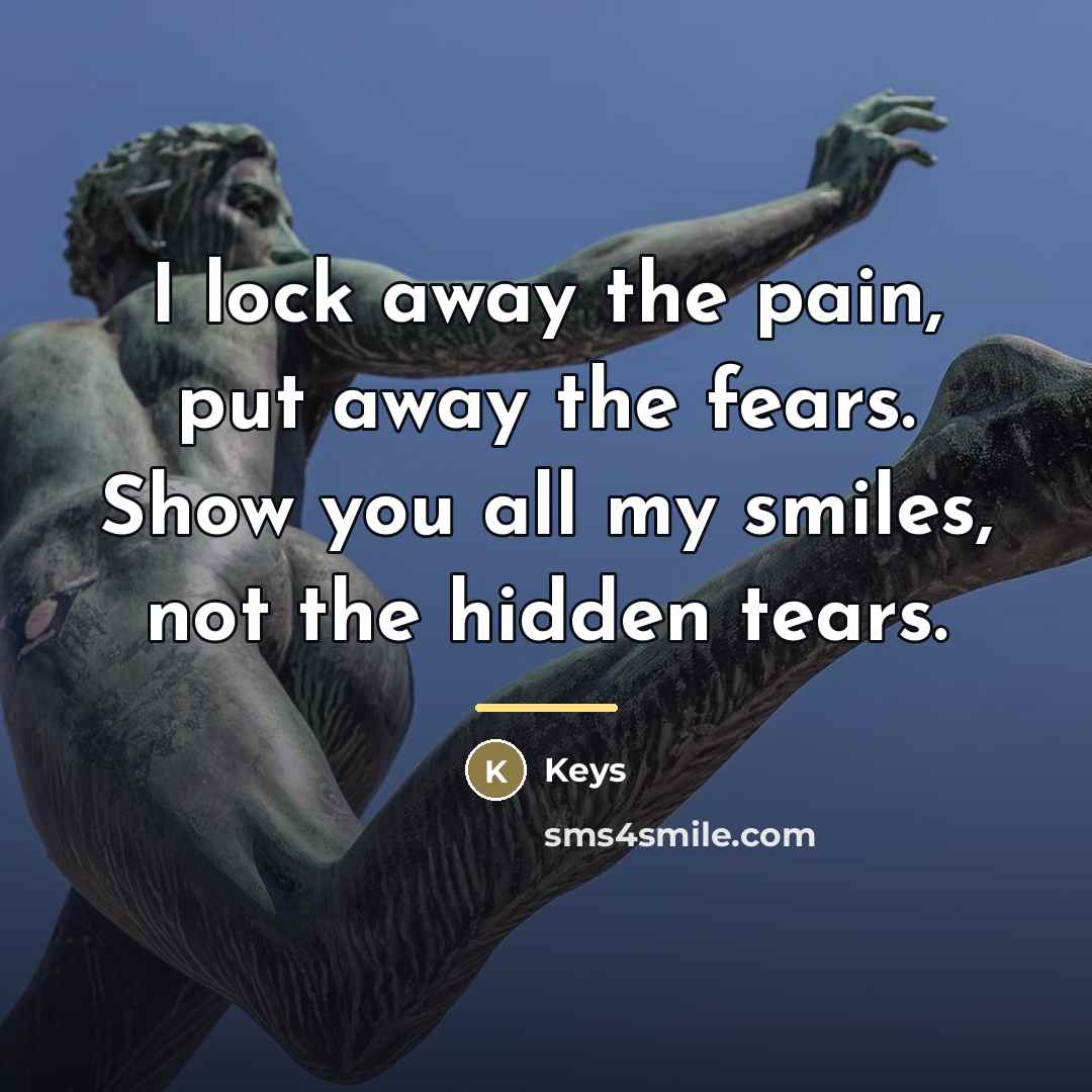 “I lock away the pain, put away the fears. Show…” quote by Keys