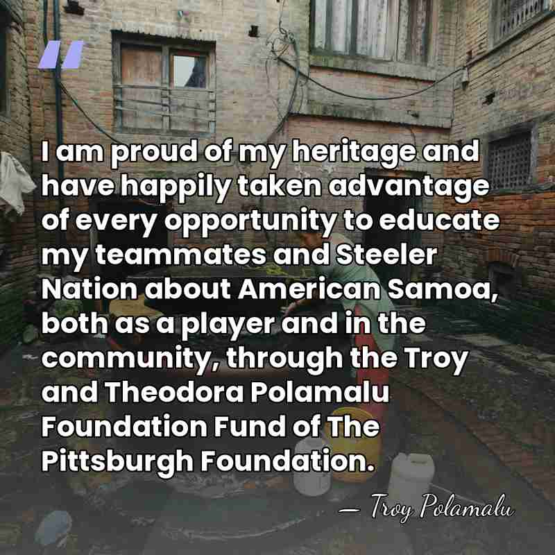 I am proud of my heritage and have happily taken advantage of&hellip; - Troy Polamalu