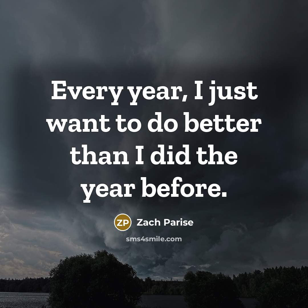 “Every year, I just want to do better than I…” quote by Zach Parise