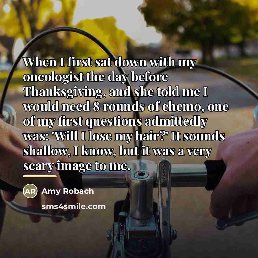“When I first sat down with my oncologist the day…” quote by Amy Robach