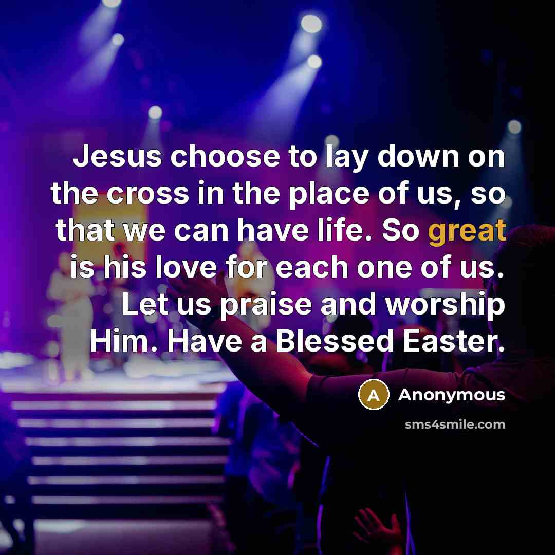 “Jesus choose to lay down on the cross in the…” quote by Anonymous