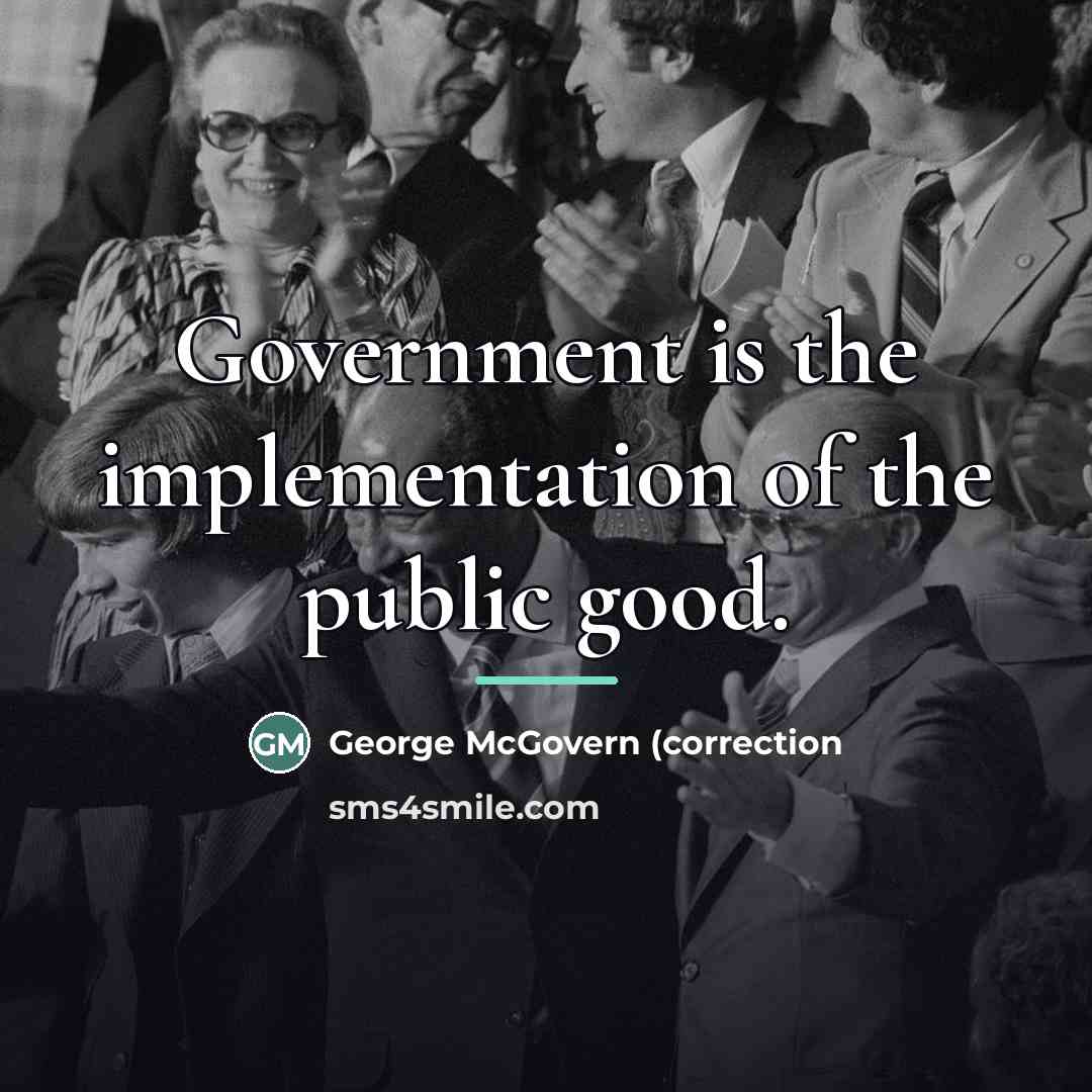 “Government is the implementation of the public good.…” quote by Anonymous