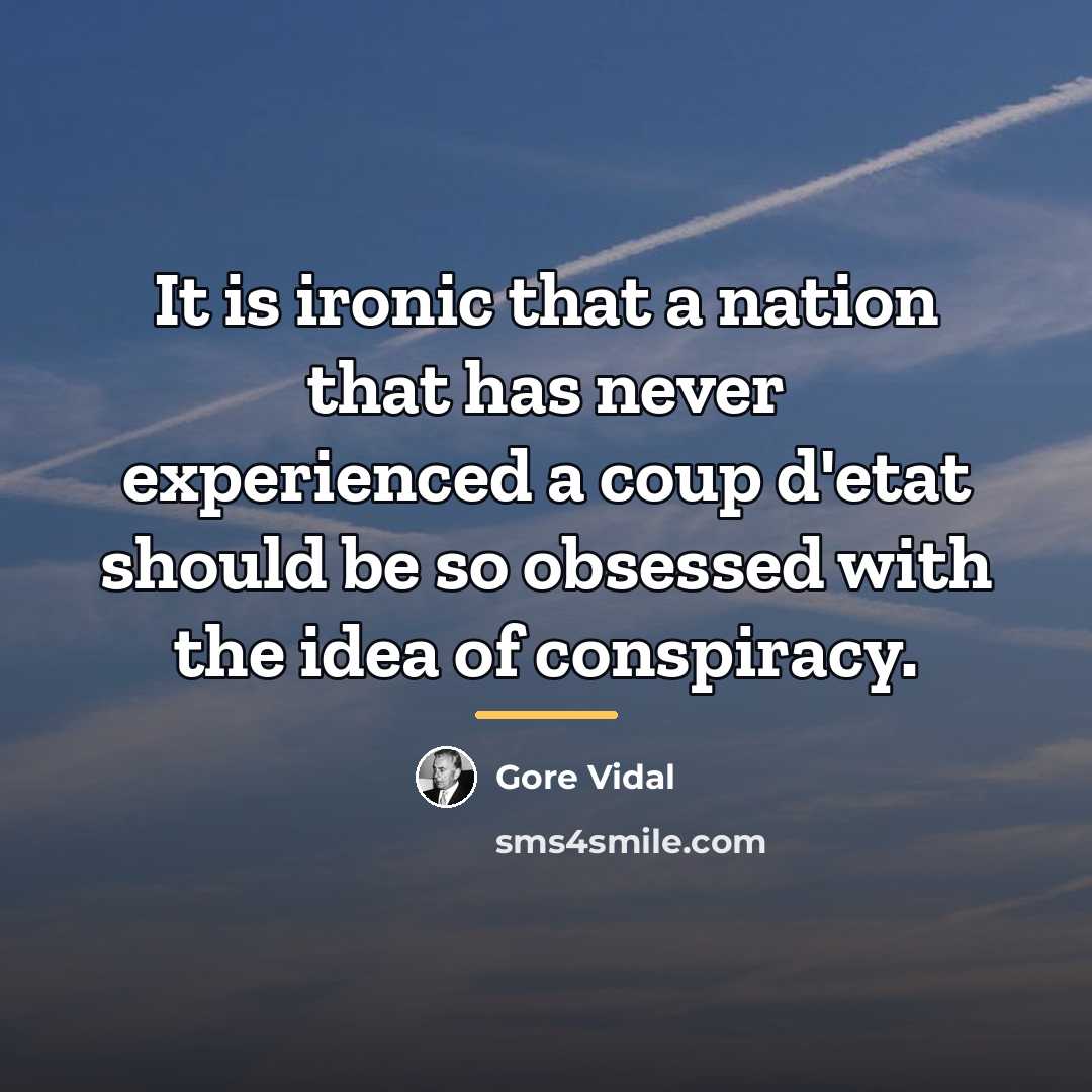 “It is ironic that a nation that has never experienced…” quote by Gore Vidal
