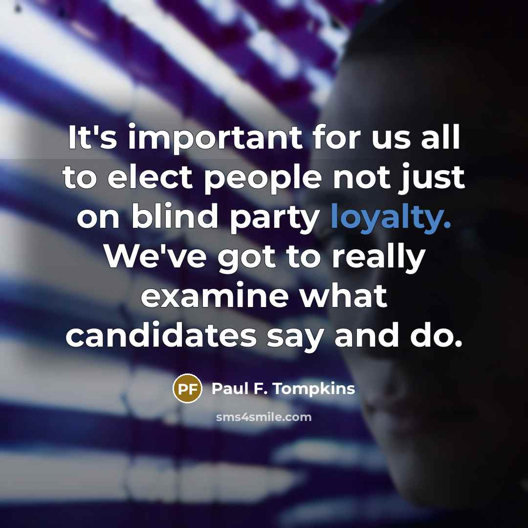 “It's important for us all to elect people not just…” quote by Paul F. Tompkins