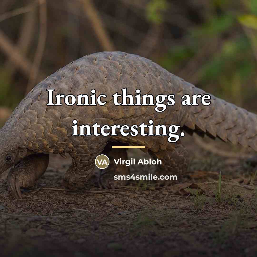 “Ironic things are interesting.…” quote by Virgil Abloh