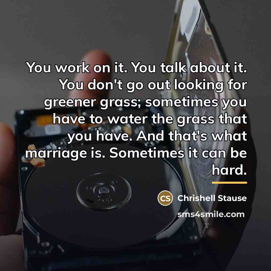 “You work on it. You talk about it. You don't…” quote by Chrishell Stause