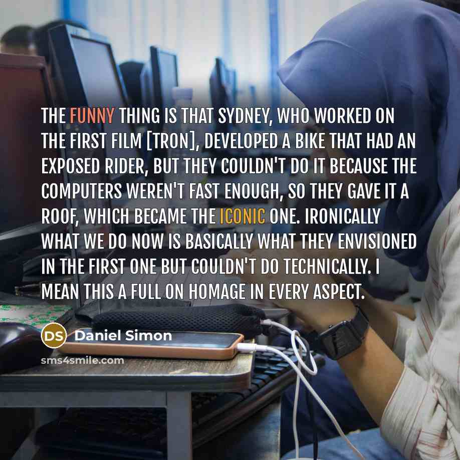 “The funny thing is that Sydney, who worked on the…” quote by Daniel Simon
