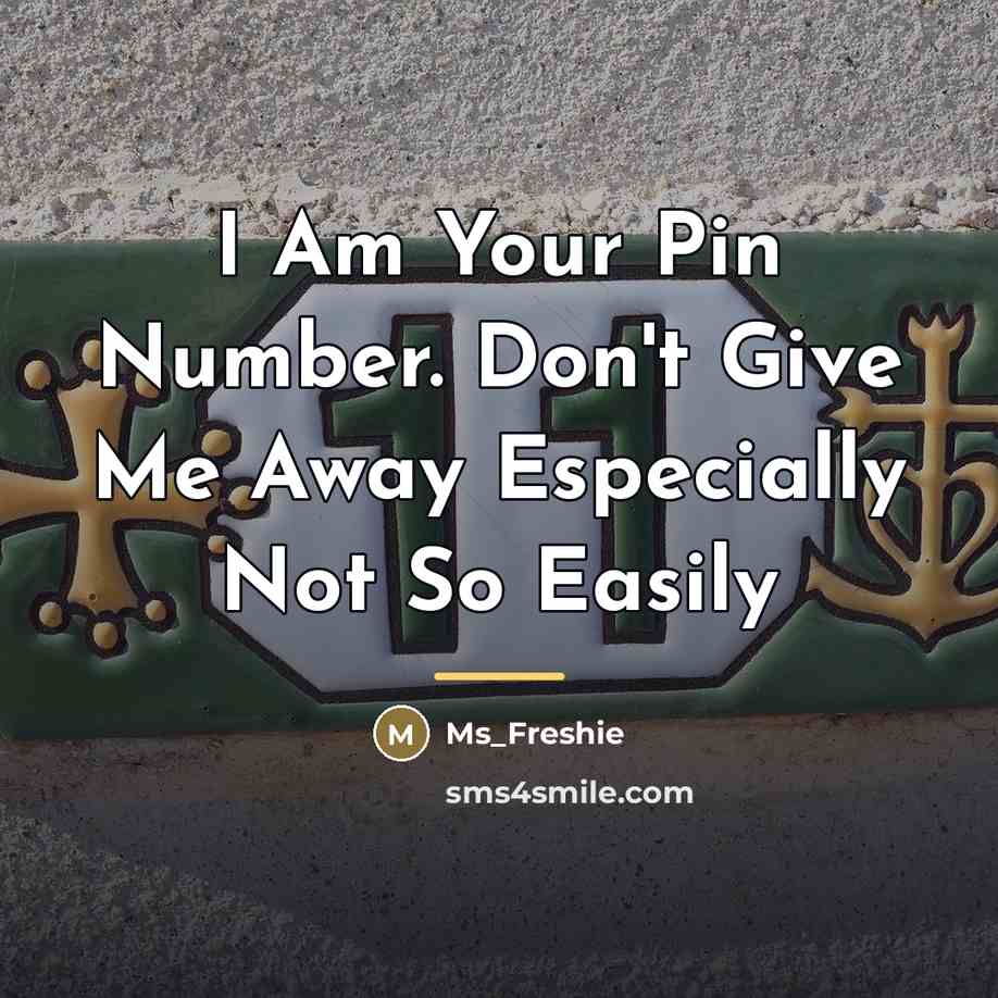 “I Am Your Pin Number. Don't Give Me Away Especially…” quote by Ms_Freshie