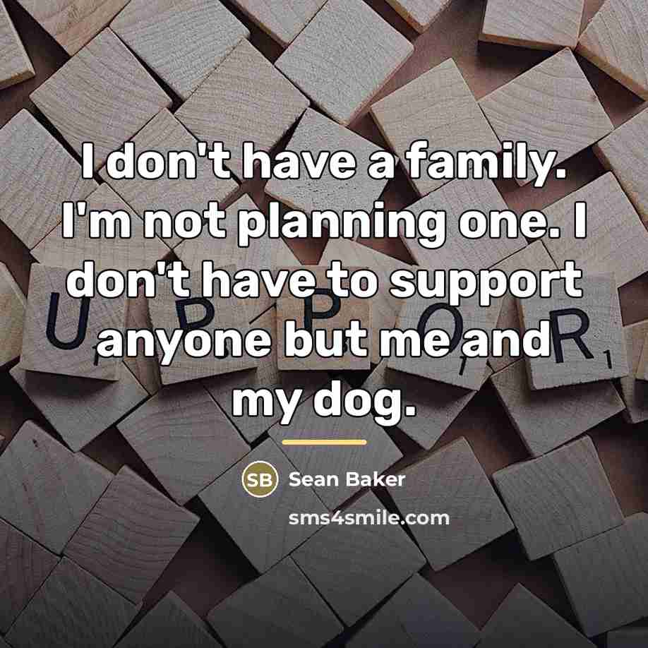 “I don't have a family. I'm not planning one. I…” quote by Sean Baker