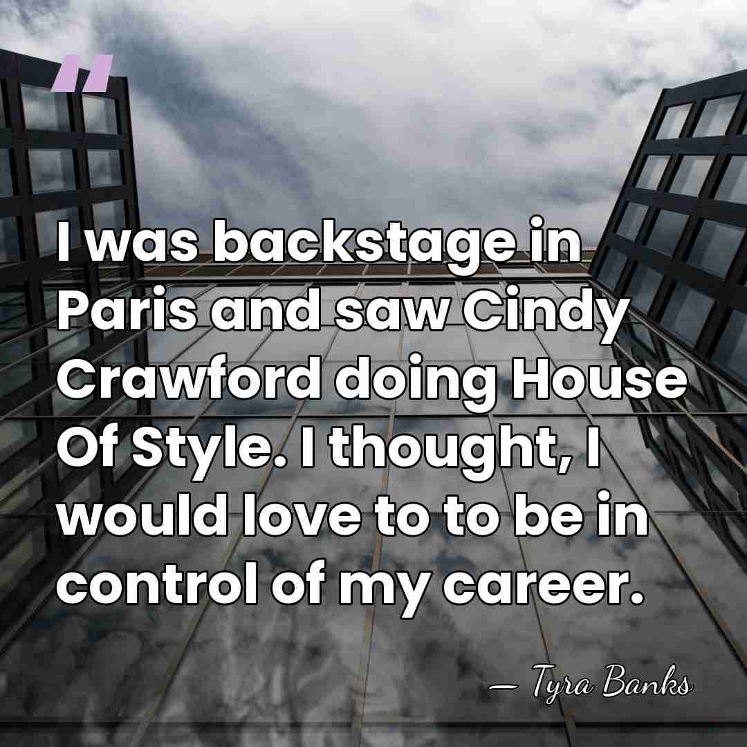 I was backstage in Paris and saw Cindy Crawford doing House Of&hellip; - Tyra Banks