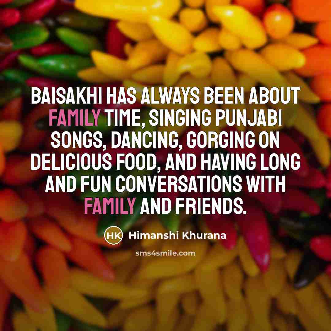 “Baisakhi has always been about family time, singing Punjabi songs,…” quote by Himanshi Khurana