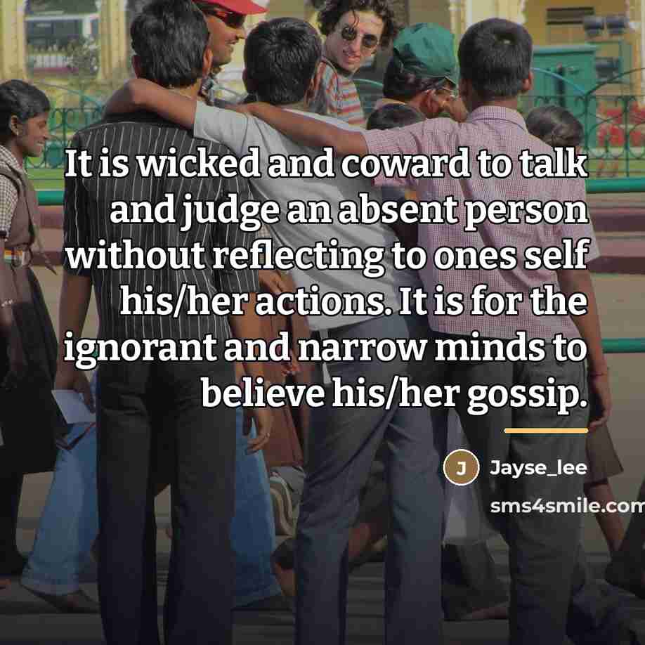 “It is wicked and coward to talk and judge an…” quote by Jayse_lee