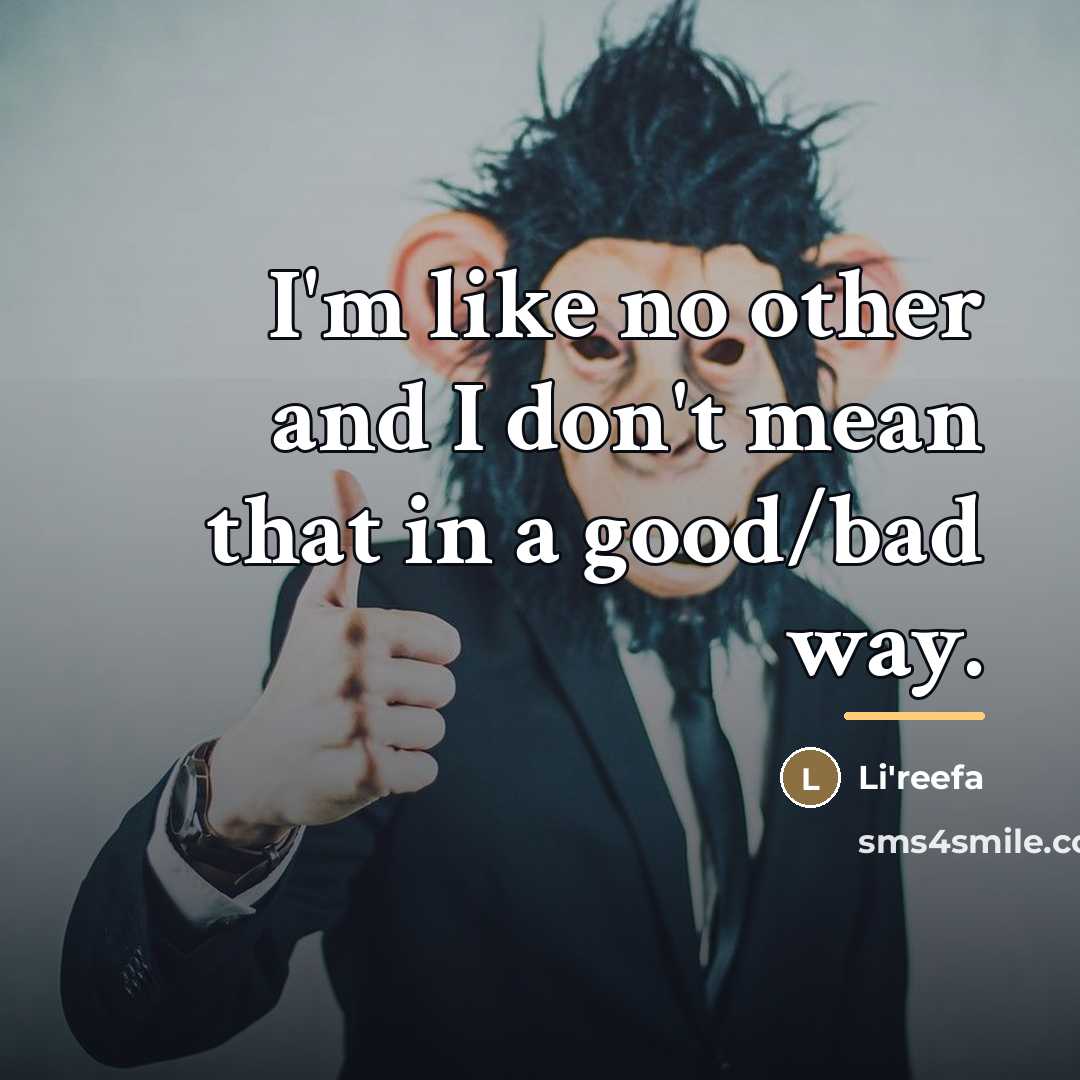 “I'm like no other and I don't mean that in…” quote by Li'reefa