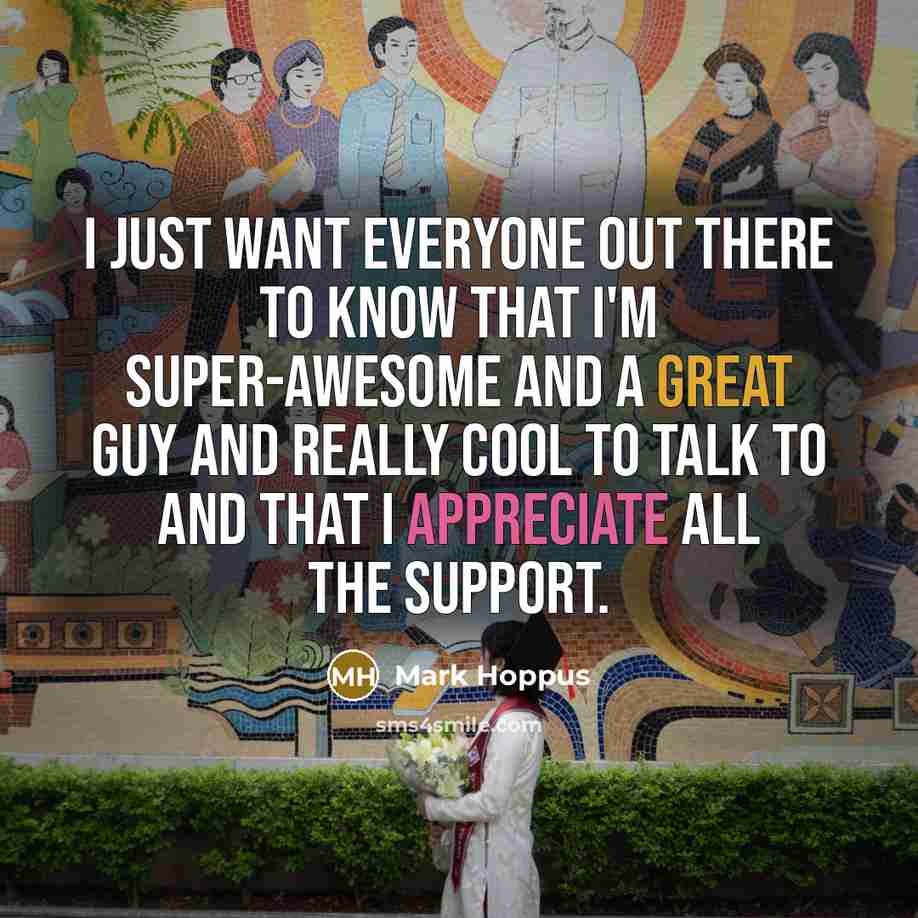 “I just want everyone out there to know that I'm…” quote by Mark Hoppus