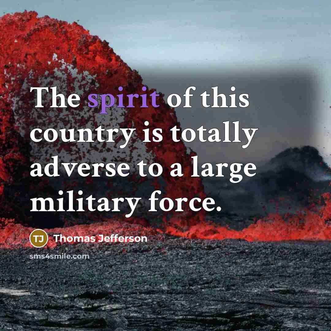 “The spirit of this country is totally adverse to a…” quote by Thomas Jefferson