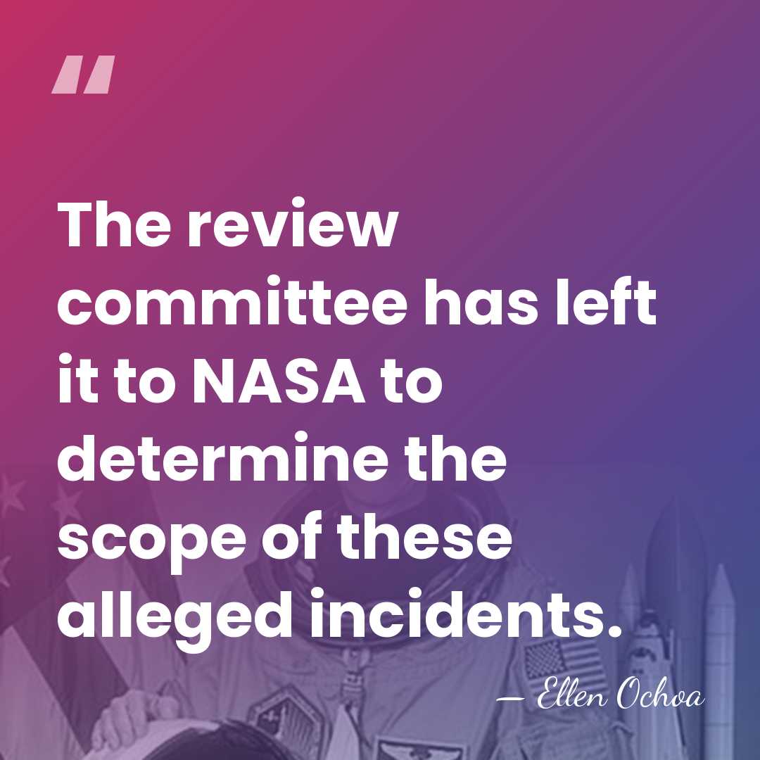 The review committee has left it to NASA to determine the scope&hellip; - Ellen Ochoa