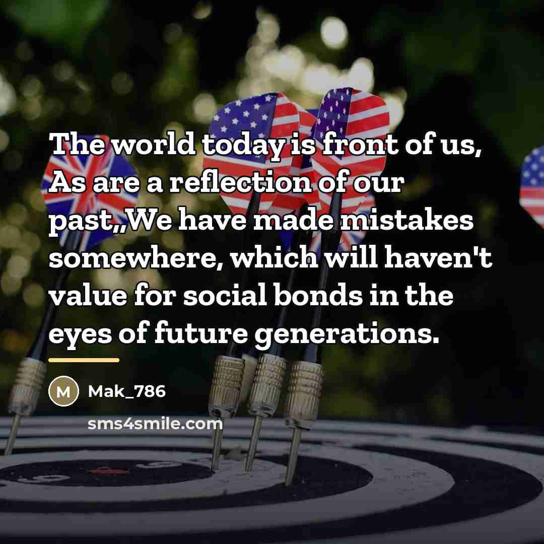 “The world today is front of us, As are a…” quote by Mak_786