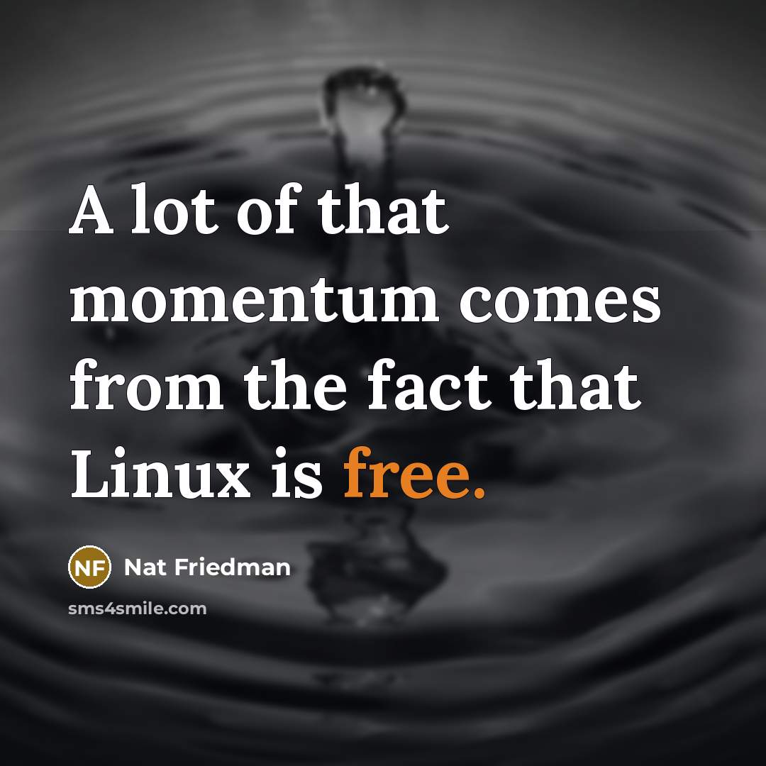 “A lot of that momentum comes from the fact that…” quote by Nat Friedman