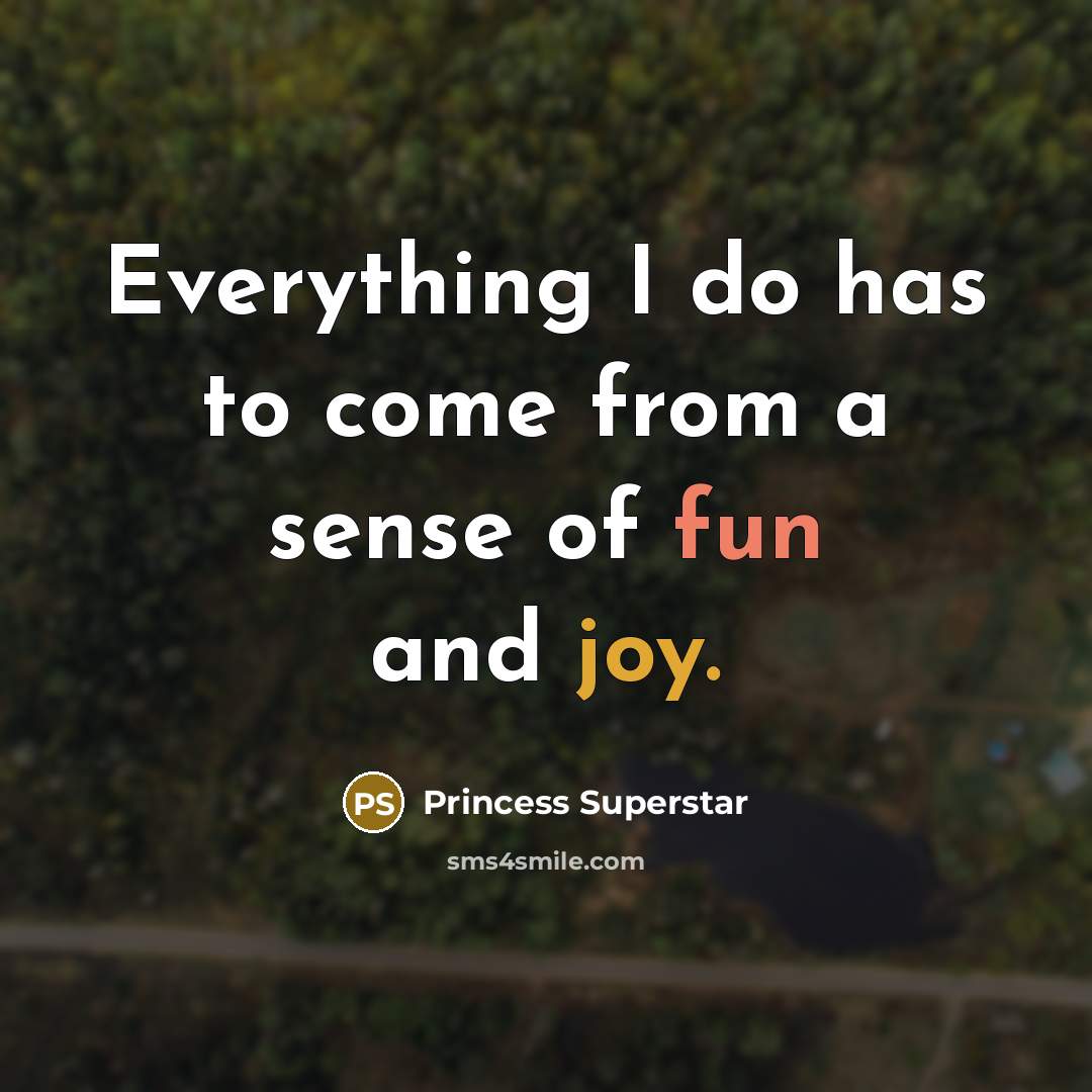 “Everything I do has to come from a sense of fun and joy.” quote by Princess Superstar