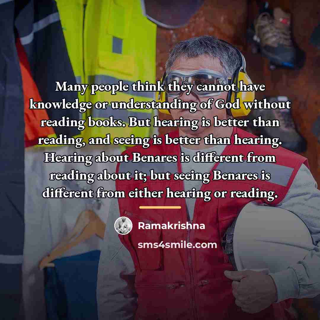 “Many people think they cannot have knowledge or understanding of…” quote by Ramakrishna