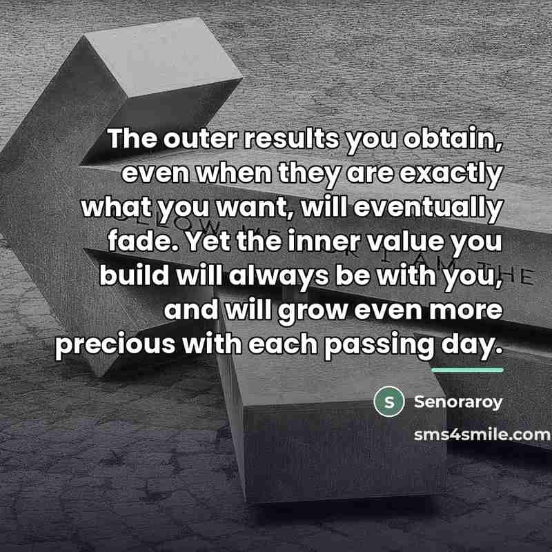 “The outer results you obtain, even when they are exactly…” quote by Senoraroy