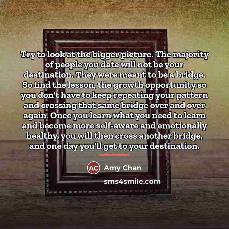 “Try to look at the bigger picture. The majority of…” quote by Amy Chan