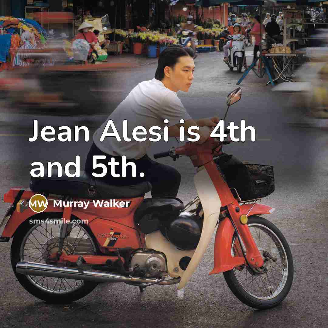 “Jean Alesi is 4th and 5th.…” quote by Murray Walker