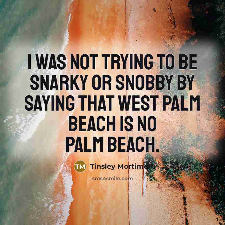 “I was not trying to be snarky or snobby by…” quote by Tinsley Mortimer