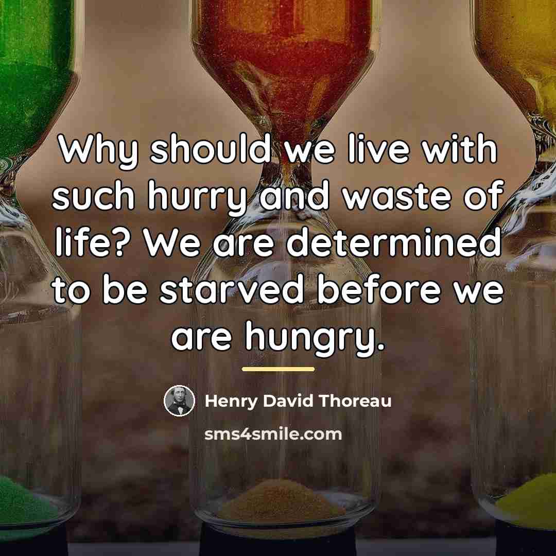 “Why should we live with such hurry and waste of…” quote by Henry David Thoreau